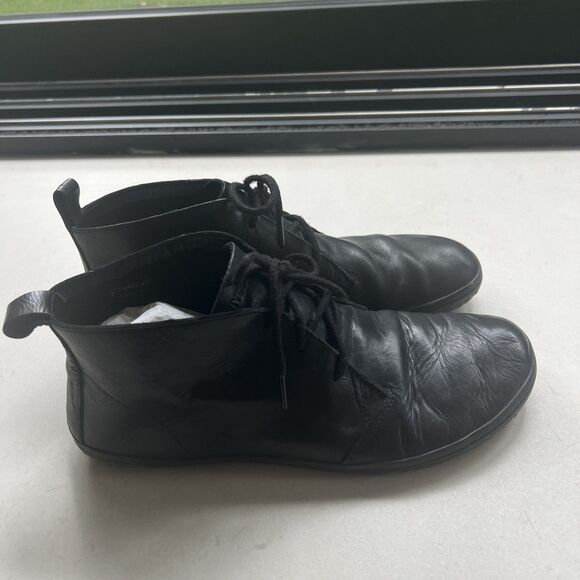 Vivobarefoot Shoes Men 45 EU / US 11.5-12 Black Leather Wild Hide Lace Up Boot - Picture 4 of 13